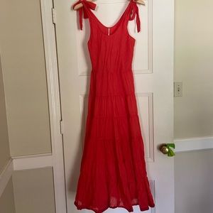 FREE PEOPLE red maxi dress size S